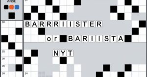 Barrister or Barista NYT